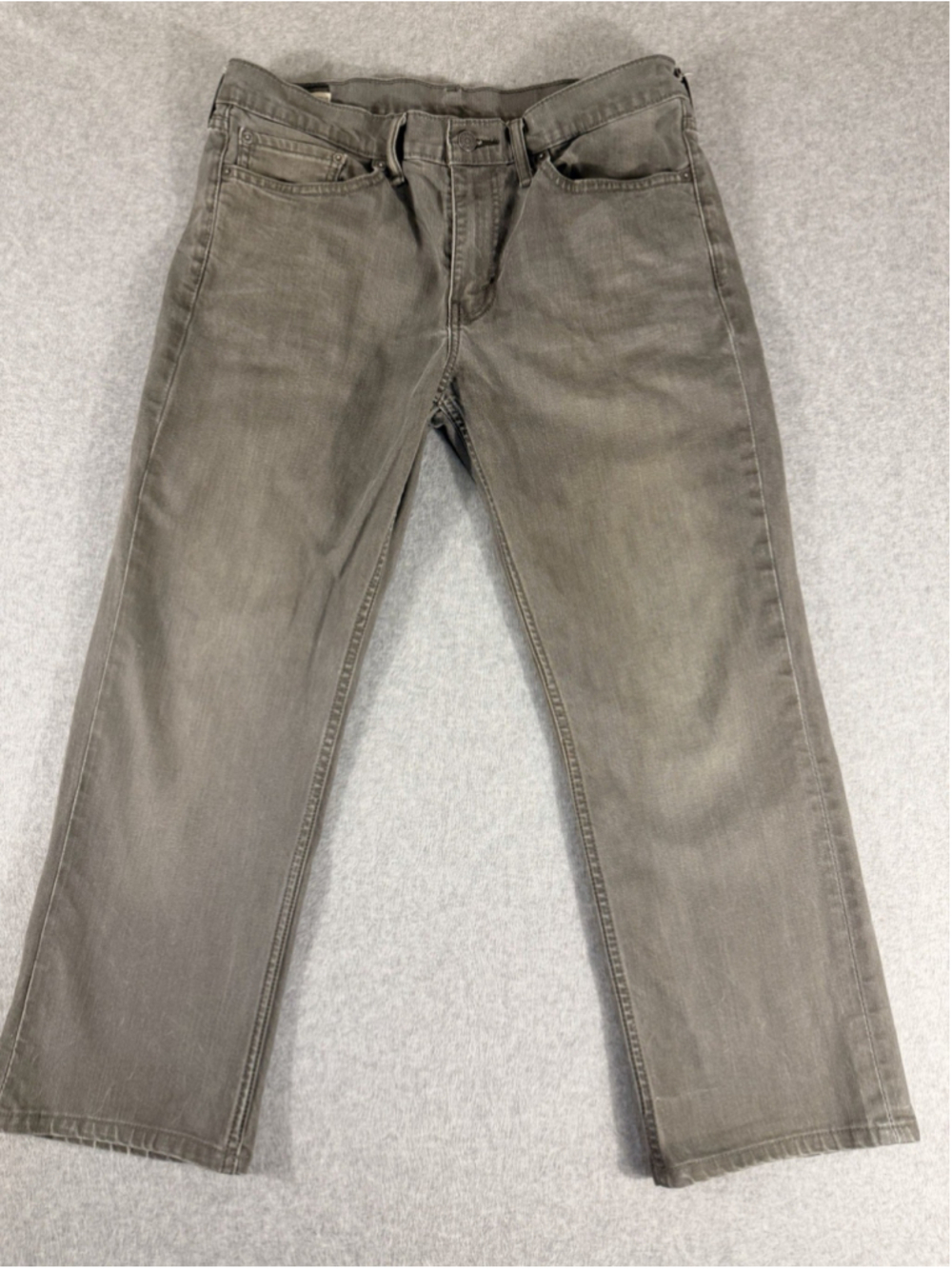 Levi’s 514 Jeans Mens 34x30 Olive Gray Straight Fit Denim Pants